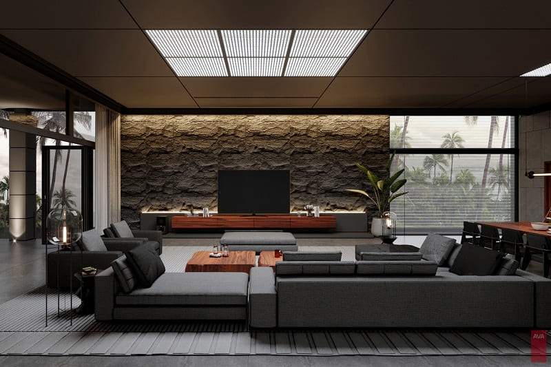 Thiết kế nội thất phòng khách chung cư 45m2