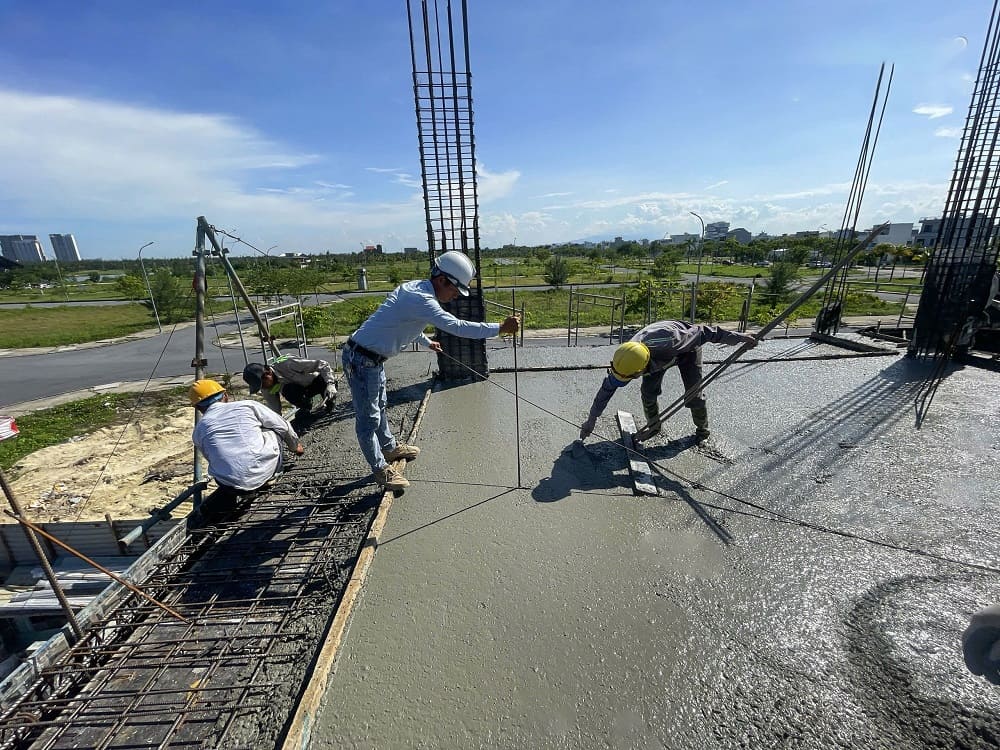 lưu ý trong khi đổ sàn bê tông