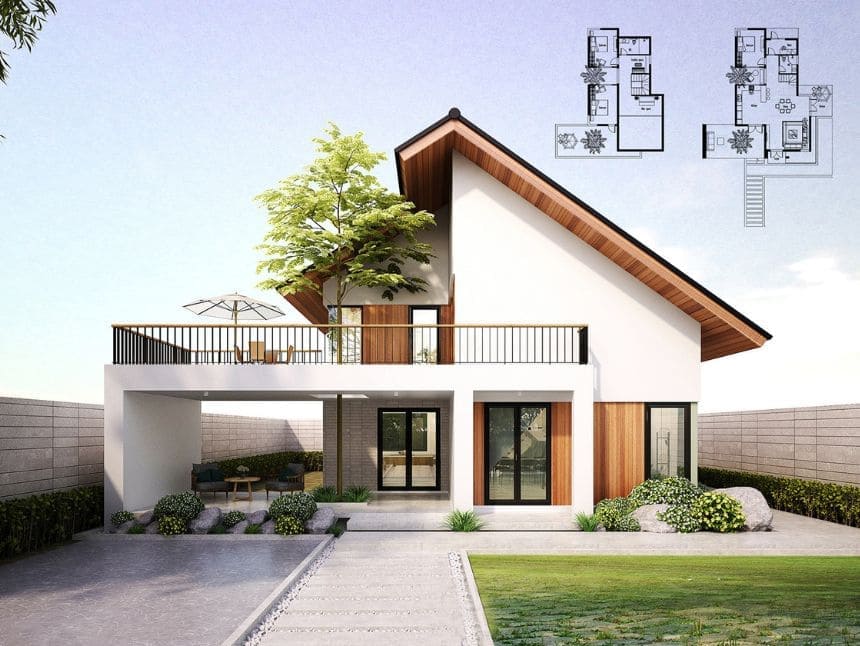 Nhà mái lệch là gì? Ưu điểm của nhà mái lệch 7 Ưu điểm nhà mái lệch