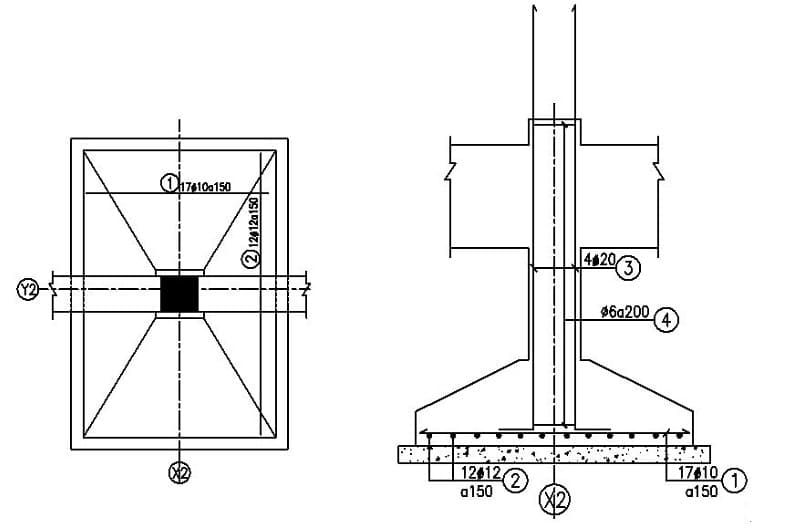 Cấu tạo của móng đơn