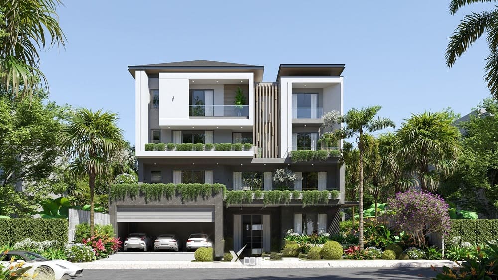 Mẫu biệt thự đẹp có tầng hầm