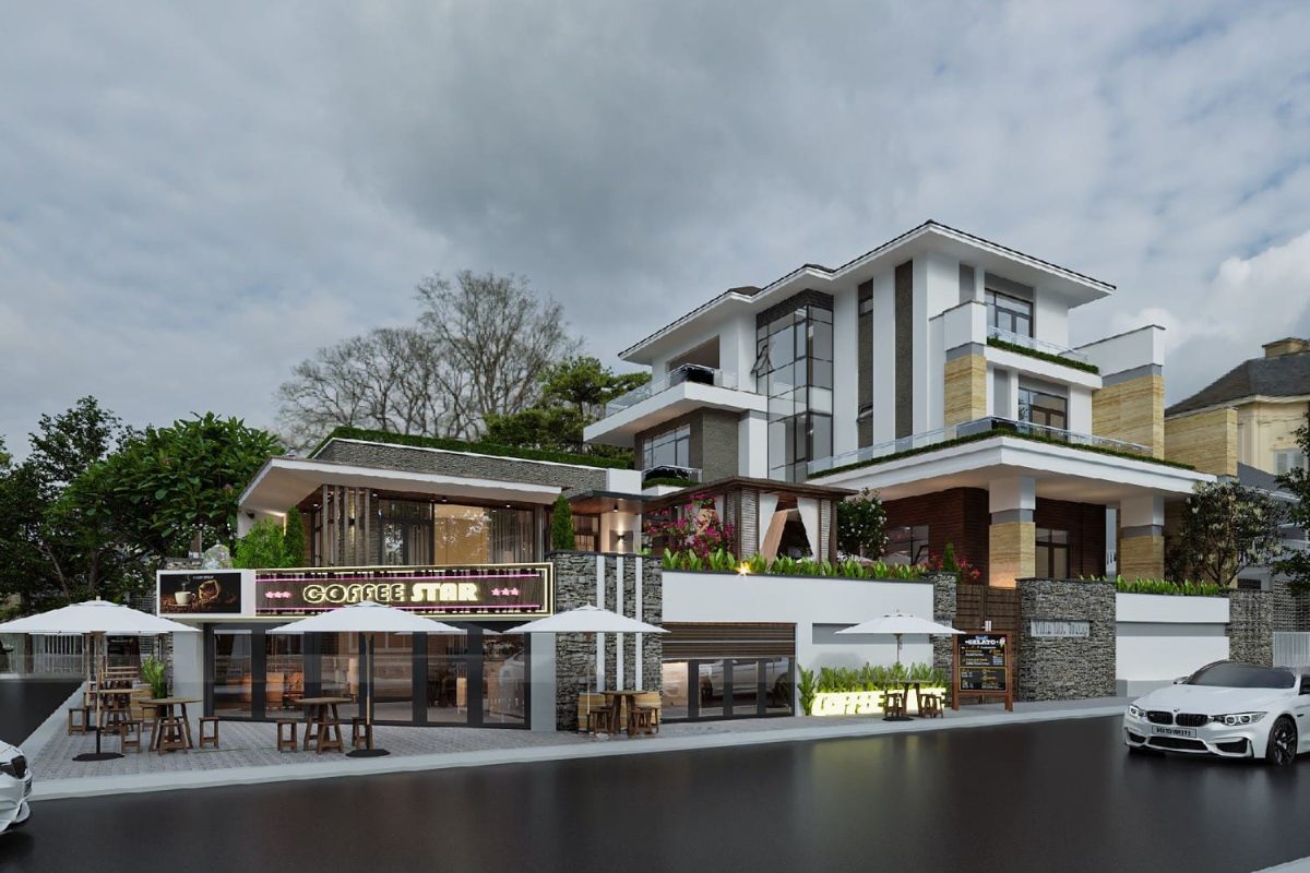 Thiết kế biệt thự hiện đại kết hợp kinh doanh