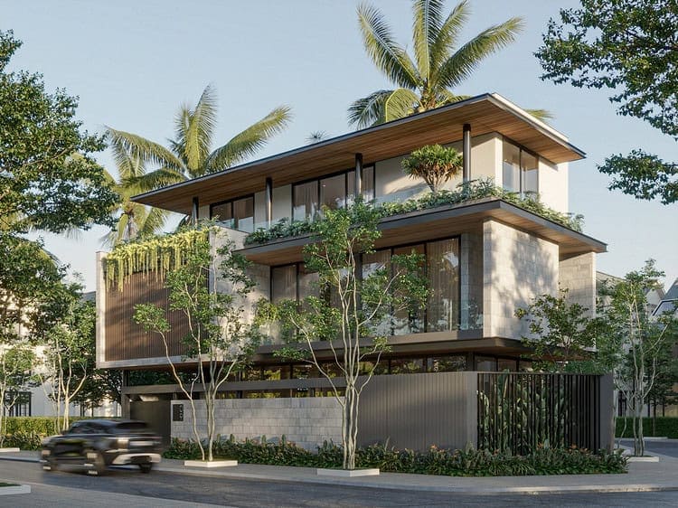 Thiết kế biệt thự 3 tầng hiện đại 