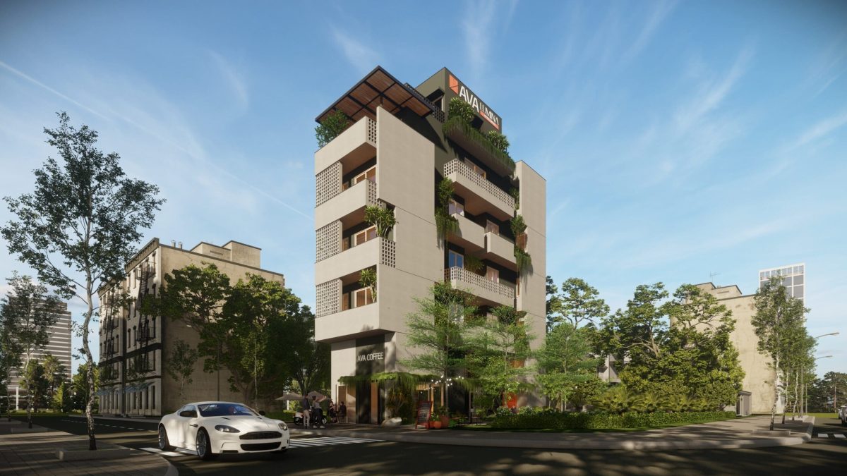 biệt thự hiện đại 5 tầng