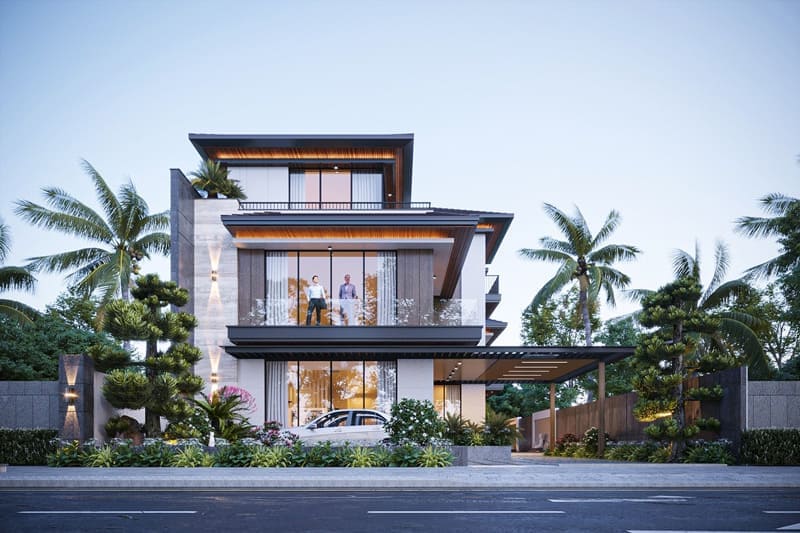 Mẫu biệt thự phố 3 tầng