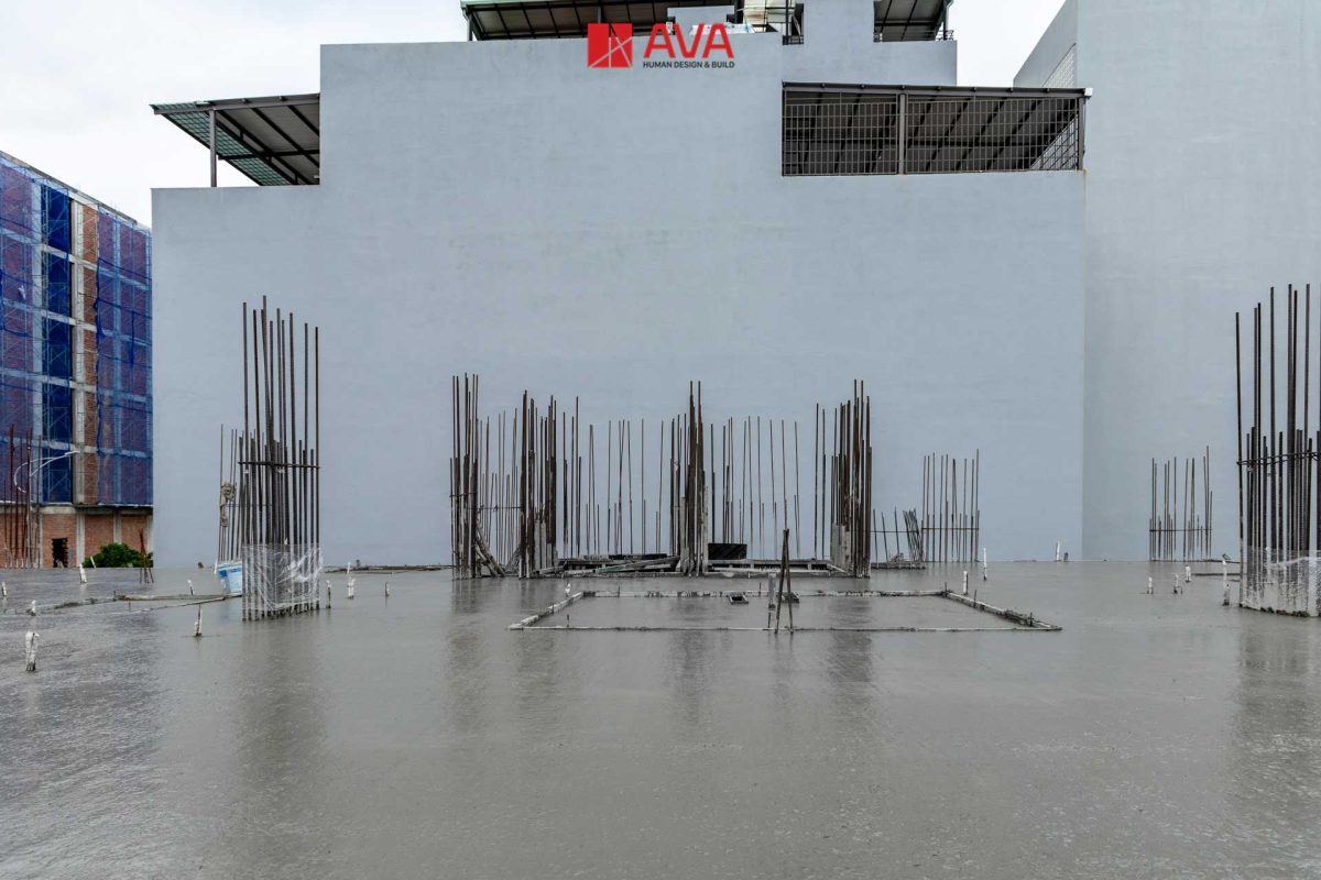 Cập nhật tiến độ Rian Inn tại Halla Jade Residences: Hoàn tất cọc khoan nhồi, đổ sàn tầng 2 17 Hoàn tất đổ bê tông dầm sàn tầng 2 tại dự án Rian Inn